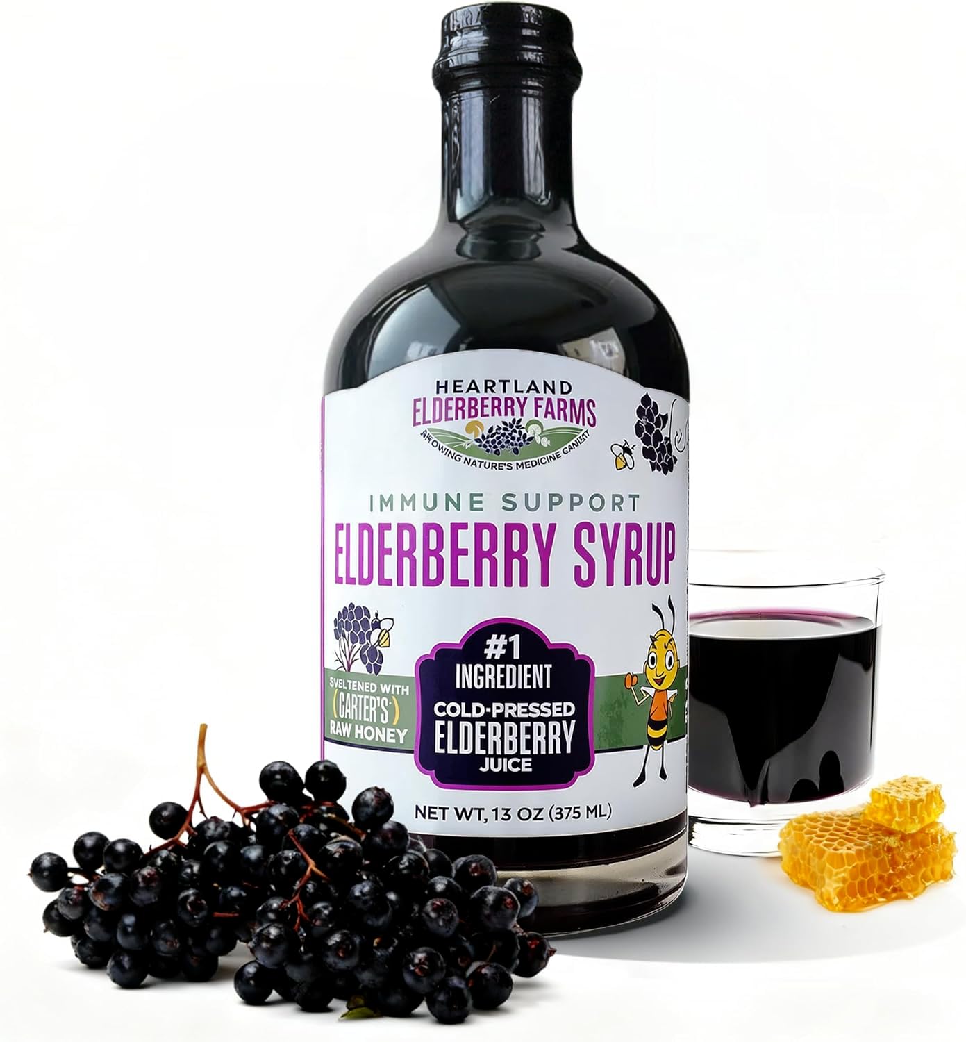Amazon.com: Heartland Organic Elderberry Syrup - Cold Pressed